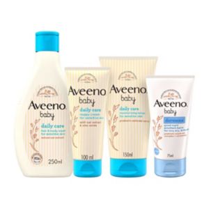 Aveeno Baby Baby's First Skincare Set 4 Item Bundle - British product