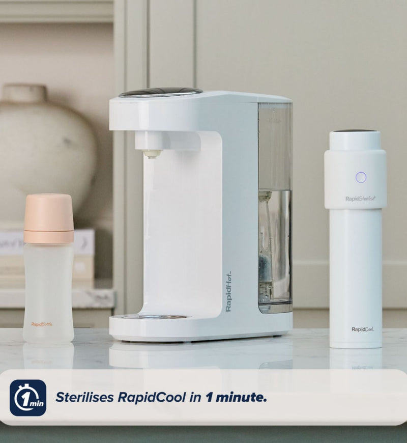 Nuby RapidSterilise Plus UV steriliser, imported from the UK