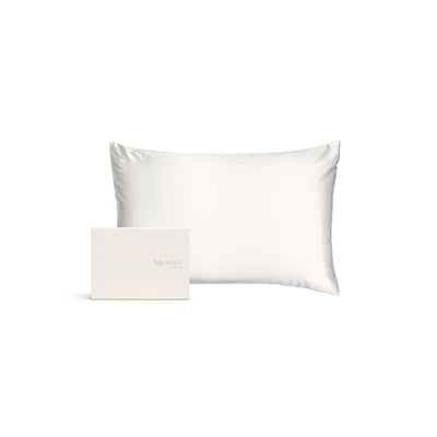 Silk Addict 100% Mulberry Silk Pillowcase Ivory 75x50cm