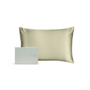 Silk Addict olive green mulberry silk pillowcase (British brand)