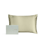 Silk Addict olive green mulberry silk pillowcase (British brand)