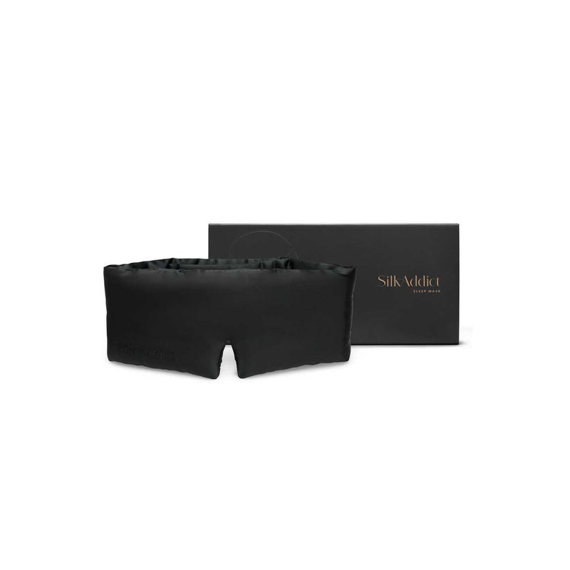 Silk Addict Silk Sleep Mask Black (British brand)