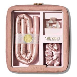 Seiden-Lockenwickler-Set Hellrosa