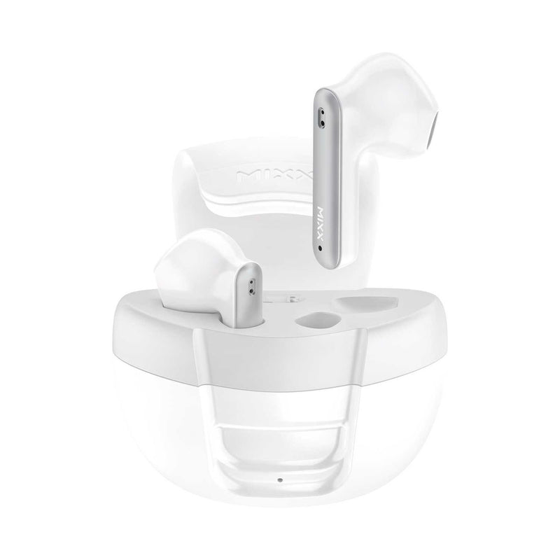 Mixx Streambuds Solo 2 white earphones, imported from the UK