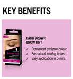 Schwarzkopf brow tint dark brown kit, imported from the UK