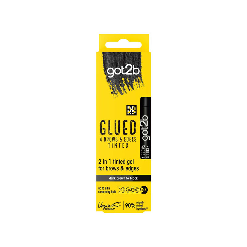 got2b Glued tinted brow gel in black 16ml, UK version