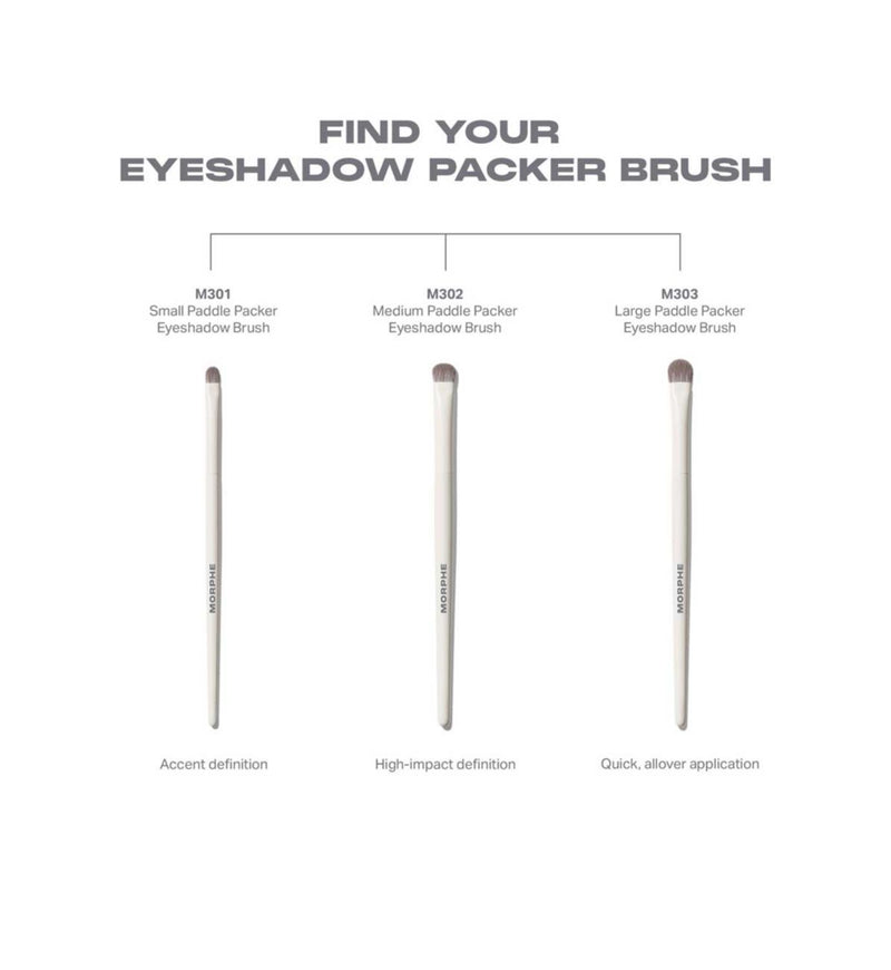 Morphe M301 small paddle eyeshadow brush, imported from the UK