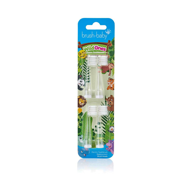 Brush-Baby WildOnes replacement brush heads 4 pack - British product
