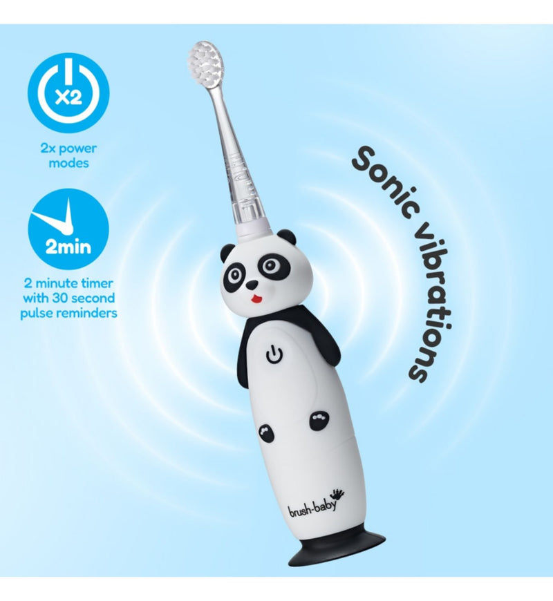 Brush-Baby WildOnes Panda electric toothbrush, imported from the UK