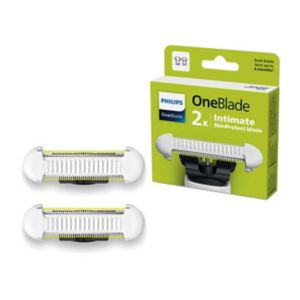 Philips OneBlade SkinProtect Intimate Replacement Blades 2 Pack, imported from the UK