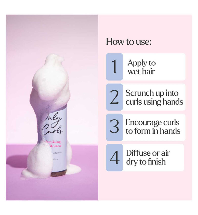 Only Curls Volumising Curl Mousse 200ml, imported from the UK