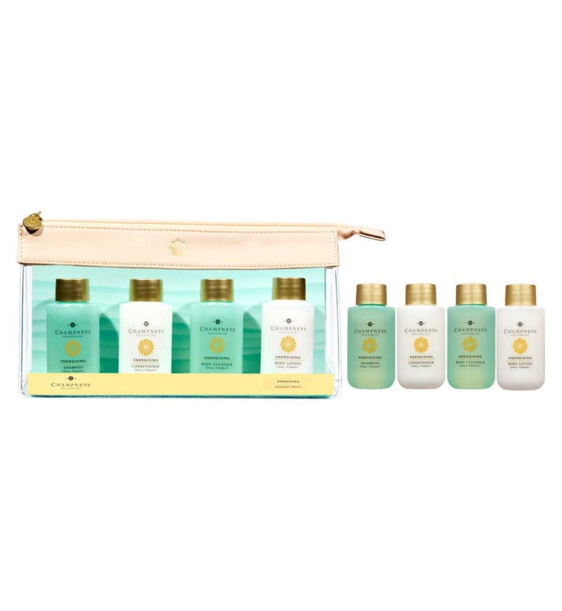 Champneys Energising Weekend Treats gift set with 75ml products, UK version