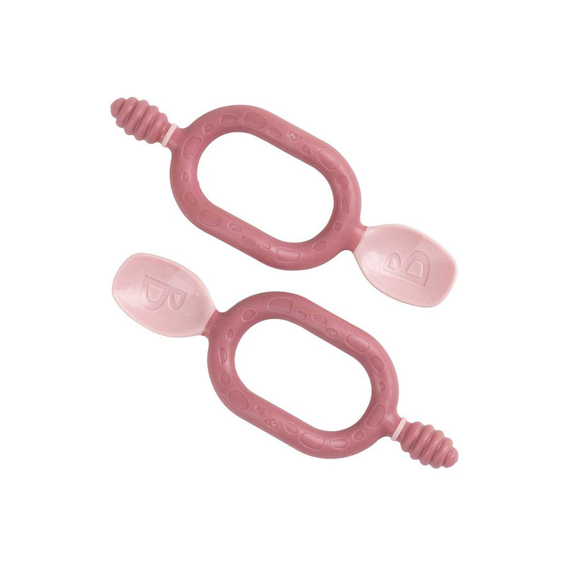 Bibado Dippit Multi Stage Weaning Spoon Two Pack Blush - British product