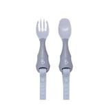 Bibado Handi Cutlery Attachable Baby Cutlery Mist Two Pack - British product