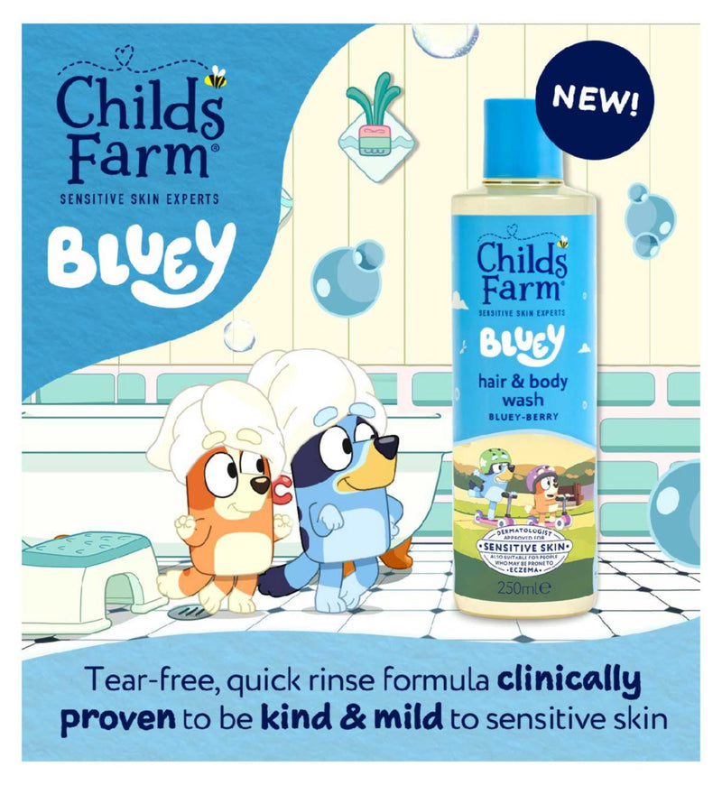 Childs Farm Bluey Hair and Body Wash 250ml - British product