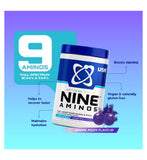 USN Nine Aminos Powder Grape Fizzy Pop 330g (British brand)