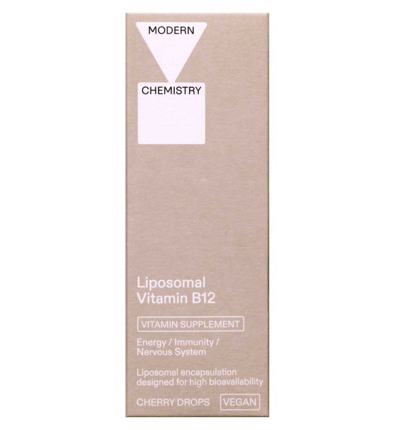 Modern Chemistry Liposomal Vitamin B12 Drops Cherry Cranberry 60ml, imported from the UK