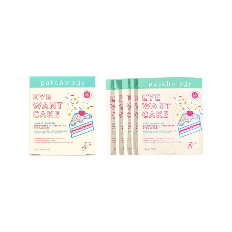 Patchology Eye Want Cake Eye Patches 5 Sheets, imported from the UK