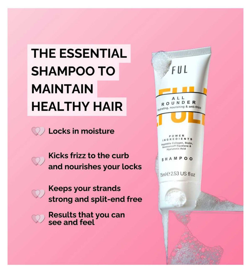 FUL All-Rounder shampoo mini 75ml, imported from the UK