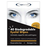 The Eye Doctor eyelid wipes biodegradable 40 count (British brand)