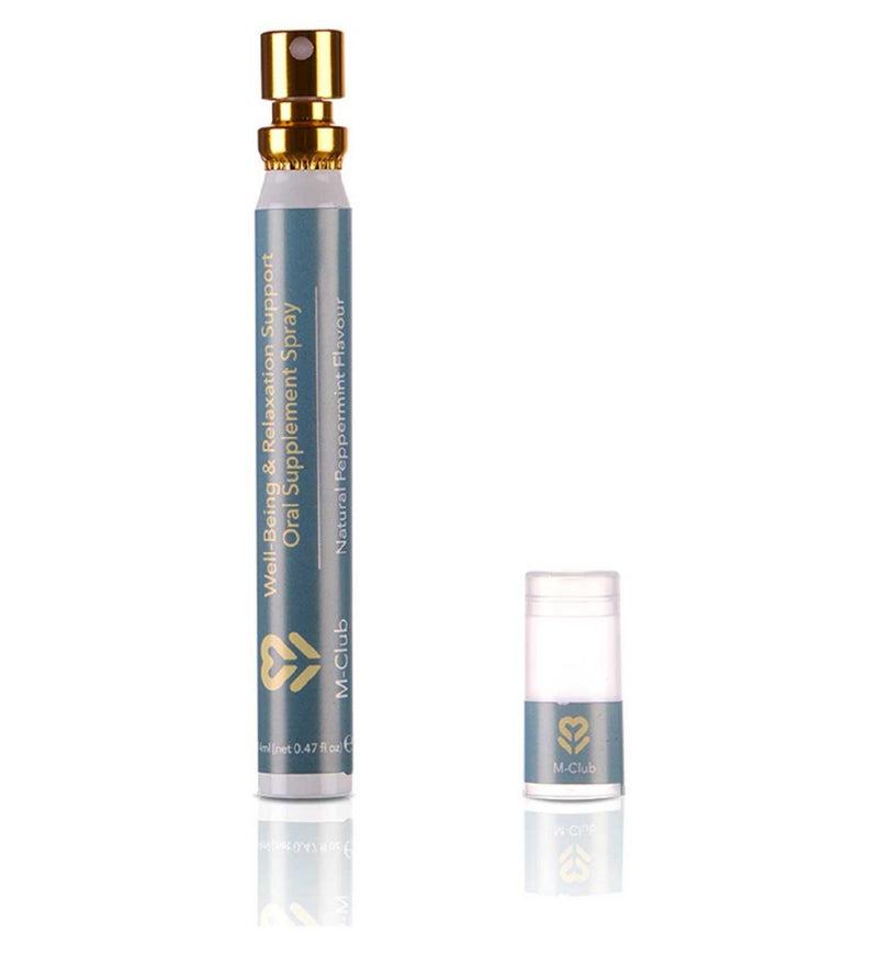 M-Club Wellbeing Spray Peppermint 14ml, imported from the UK