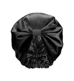 Silver Cloud Satin Hair Wrap Black