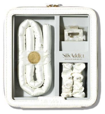 Silk Addict 100 Mulberry Silk Heatless Curler Set Ivory