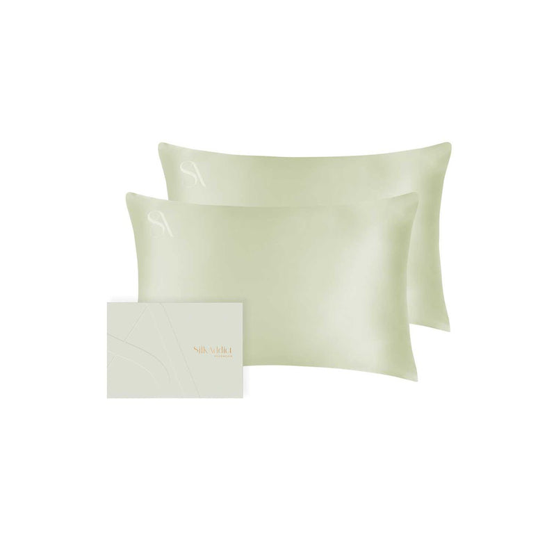 Silk Addict Pillowcase Olive Green 75x50cm (British brand)