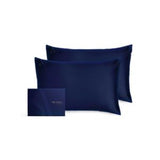 Silk Addict Mulberry Silk Pillowcase Navy Twin Pack (British brand)