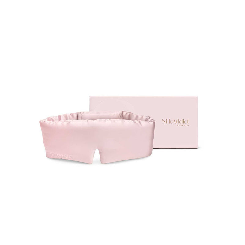 Silk Addict Sleep Mask Pale Pink (British brand)