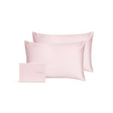 Silk Addict putetrekk i 100 % morbærsilke, lyserosa, tvillingpakning
