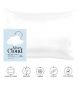 Silver Cloud satin sleep mask and pillowcase set (British brand)