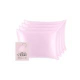 Silver Cloud satin pillowcase pink 4-pack (British brand)