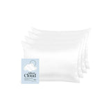 Silver Cloud satin pillowcase white 4-pack (British brand)