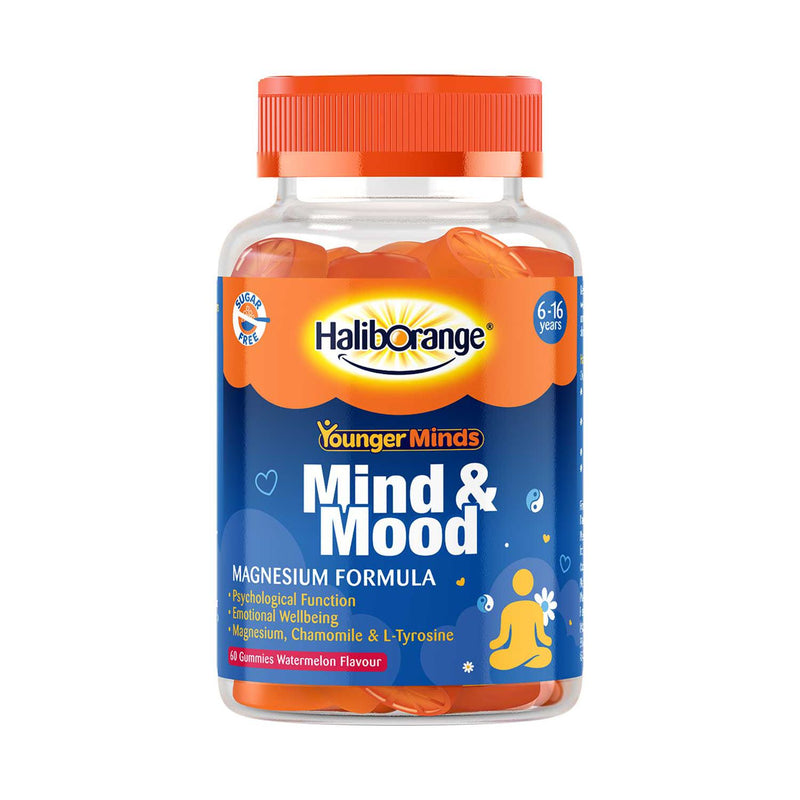 Haliborange Younger Minds Mind & Mood watermelon gummies 60s - British product