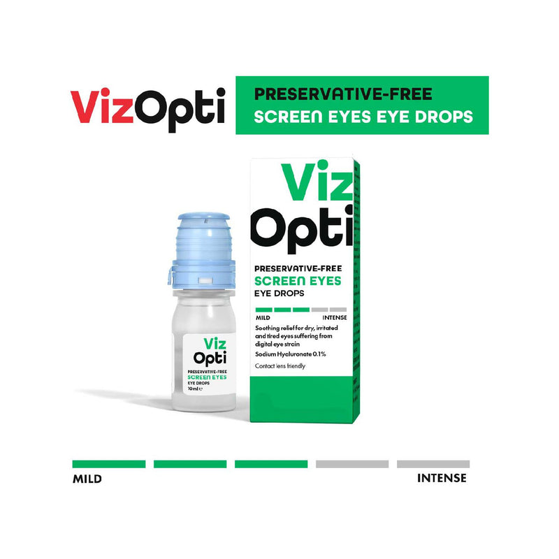 Viz Opti preservative-free screen relief eye drops 10ml (British brand)