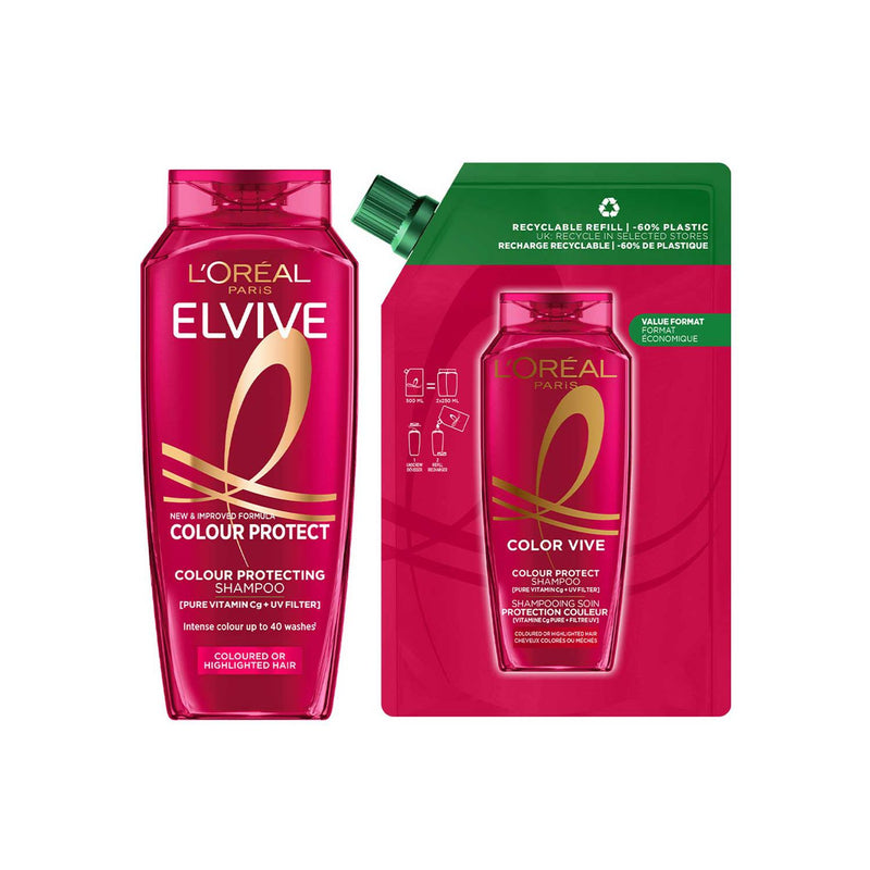 L'Oreal Paris Elvive shampoo with refill pouch (British brand)