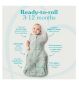 Love to Dream Swaddle Bag Grey Stripe 1.0 TOG 6-8.5kg, UK version