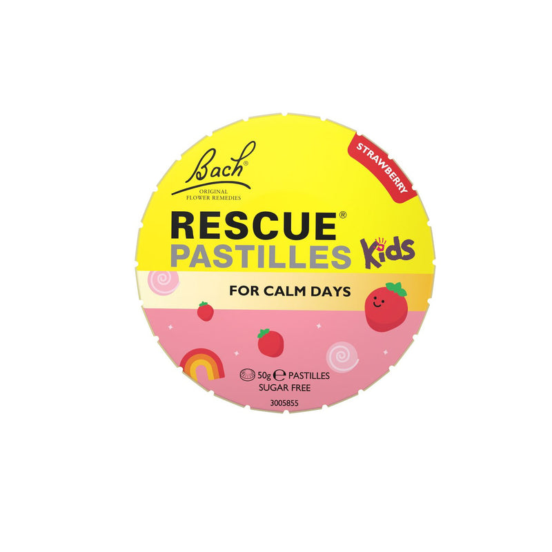 Rescue Remedy kids calm pastilles strawberry 50g, imported from the UK