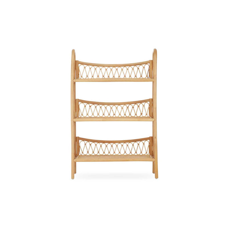 CuddleCo Aria 3 Tier rattan shelving unit - British product