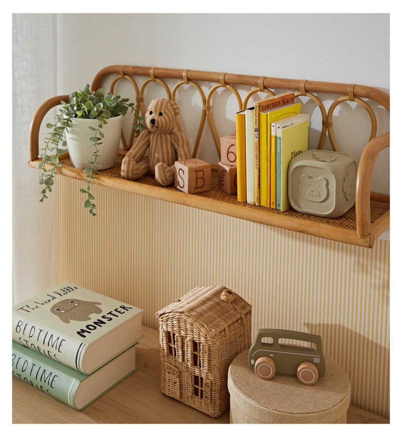 CuddleCo Aria Rattan Wall Shelf Large - British product