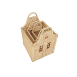 CuddleCo natural rattan storage baskets set of 3 - British product