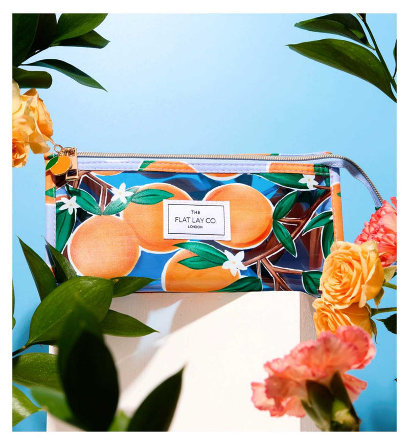Flat Lay Co. Jelly Flat Lay Makeup Bag Mediterranean Oranges - British product