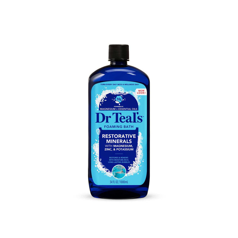 Dr Teals restorative minerals foaming bath 1L, imported from the UK