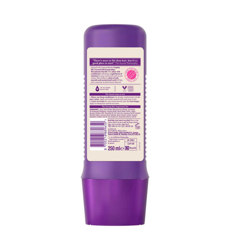 Aussie 3 Minute Miracle Curls Deep Conditioner 250ml - British product