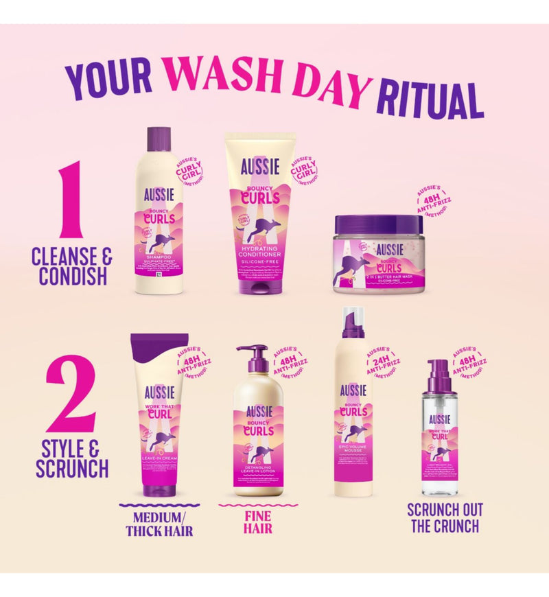 Aussie Bouncy Curls Shampoo 400ml (British brand)