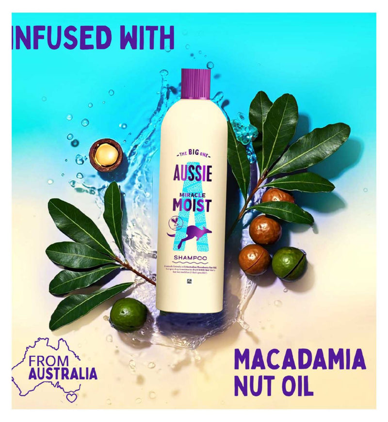 Aussie Miracle Moist Shampoo 400ml - British product