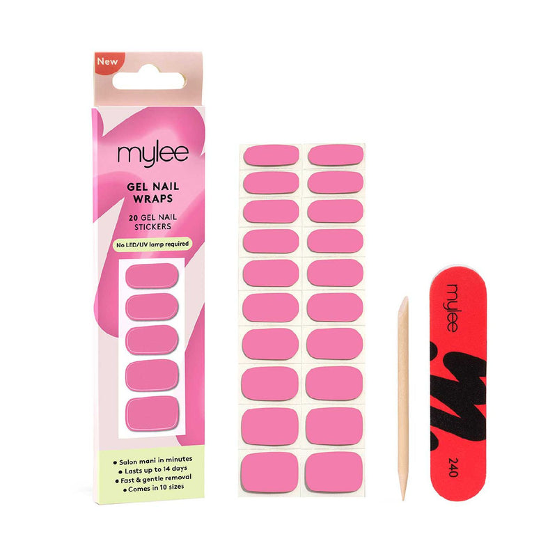 Mylee Gel Nail Wraps Peony 20pcs, imported from the UK