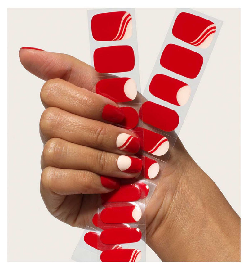 Mylee Gel Nail Wraps Lady In Red, imported from the UK