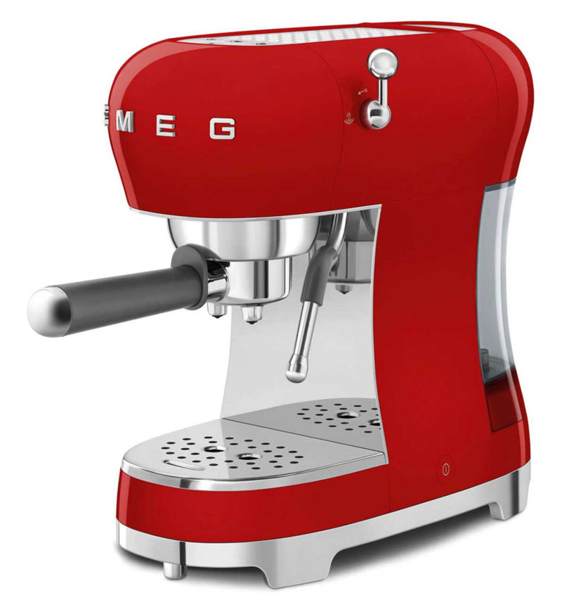 Smeg Espresso Coffee Machine in red (British brand)